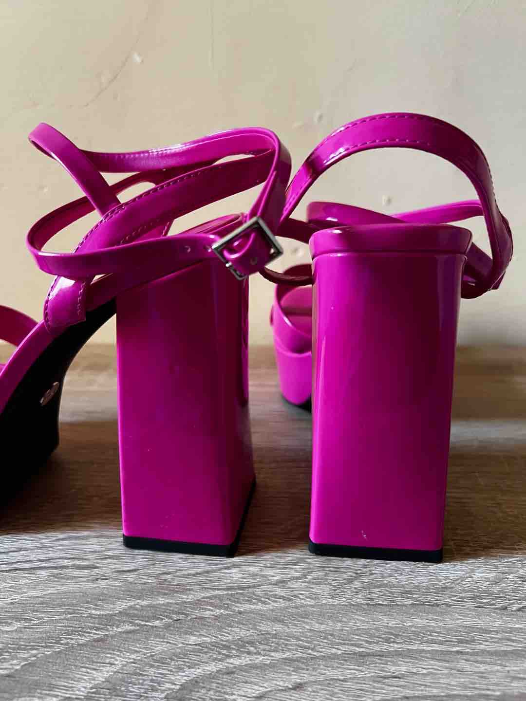 Zara Fuchsia Platform Heels – Size 38