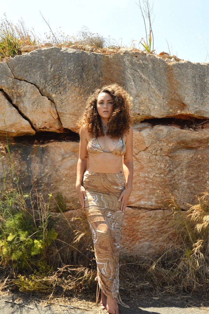 Gold Reine Mesh Tube Dress
