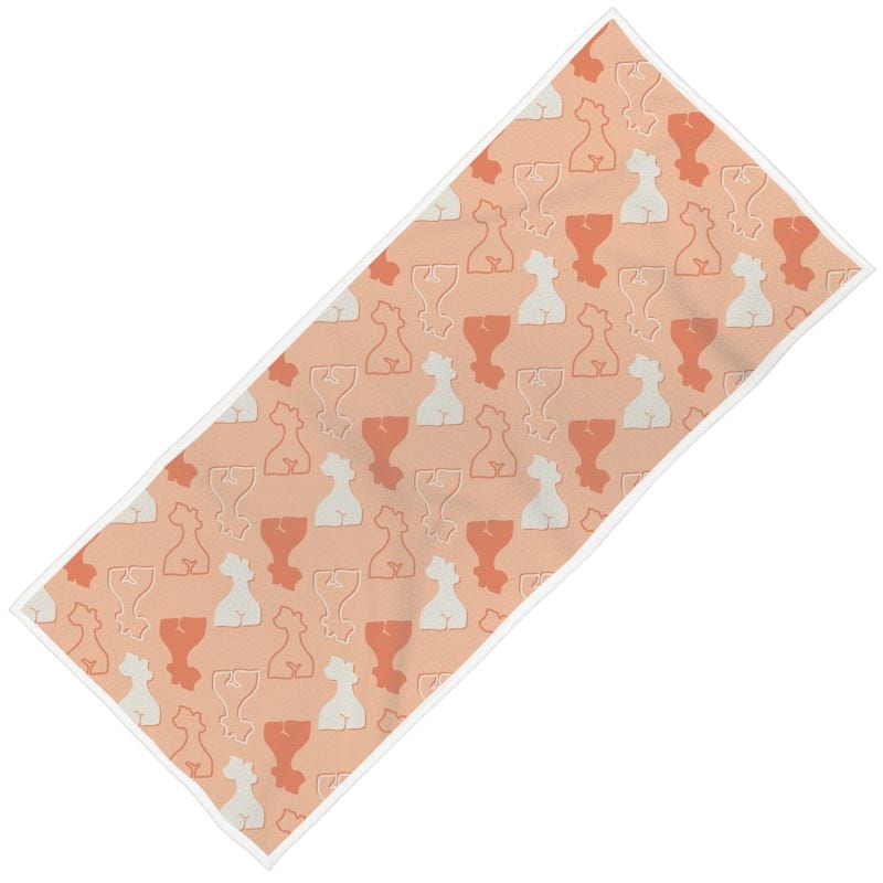 Fem Body Print Towel Peach & Orange