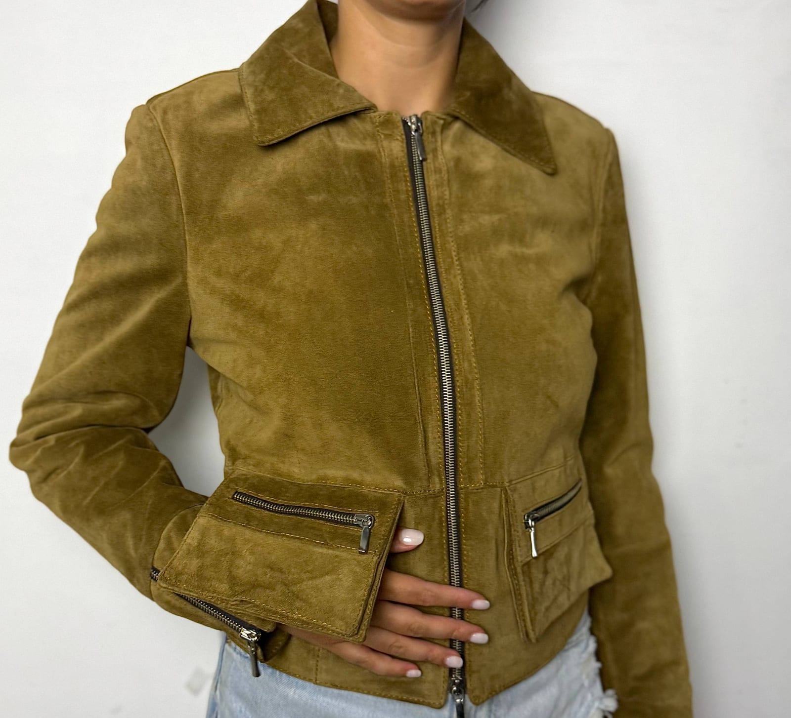 Magazine Suede Jacket, Camel Color