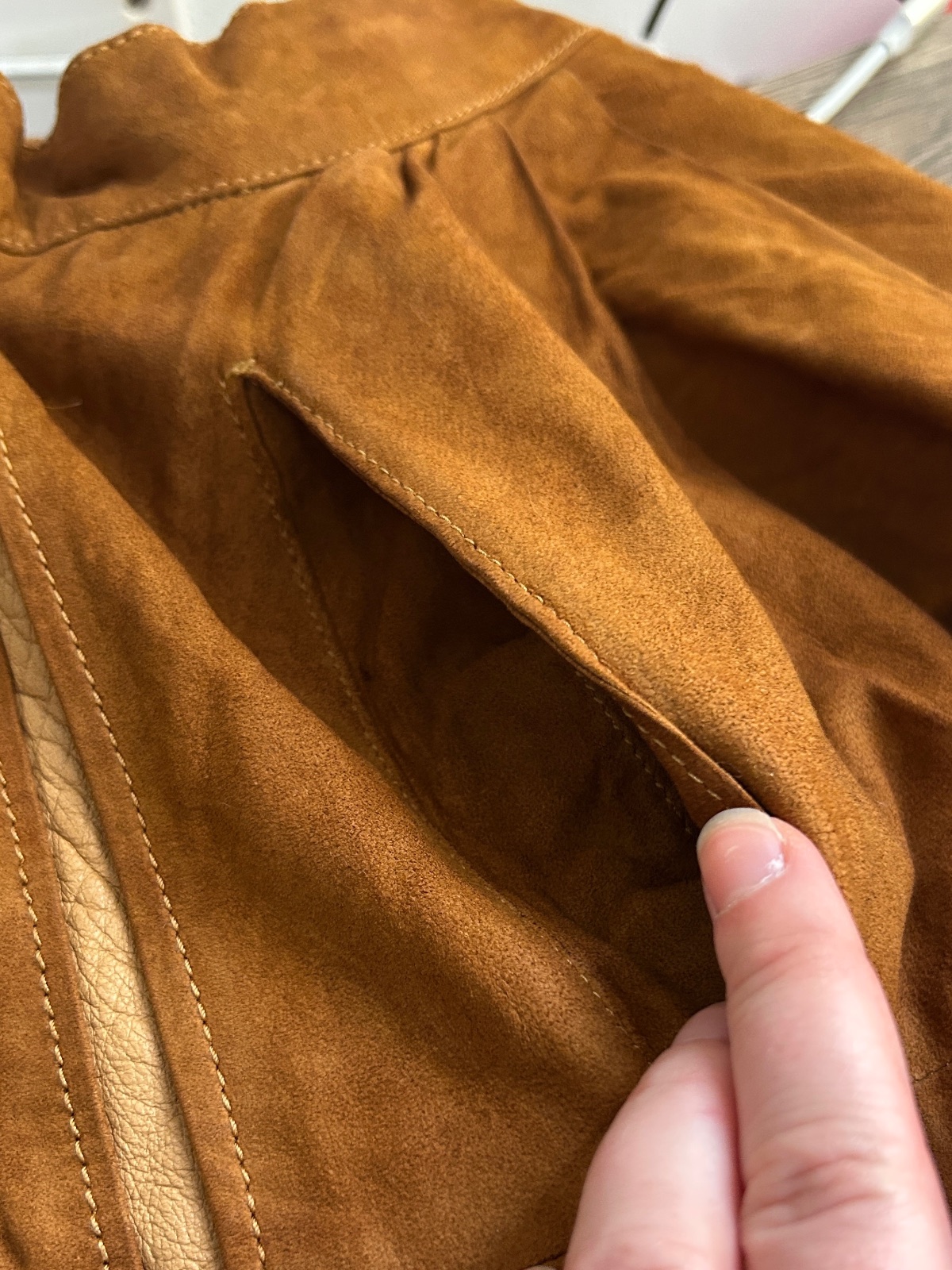 Vintage Suede Midi Skirt 