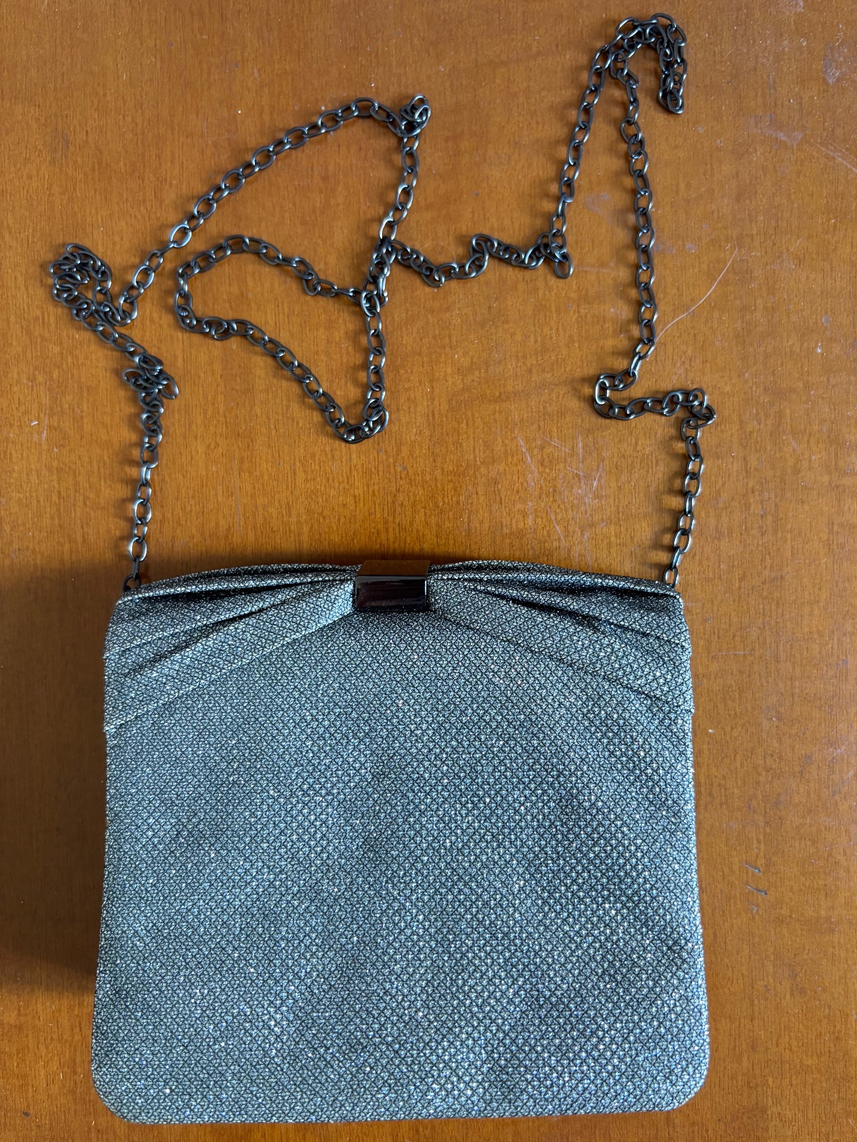 Sparkly Silver Clutch Bag