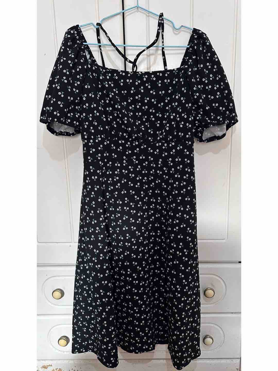 Shein Floral square neck summer dress 