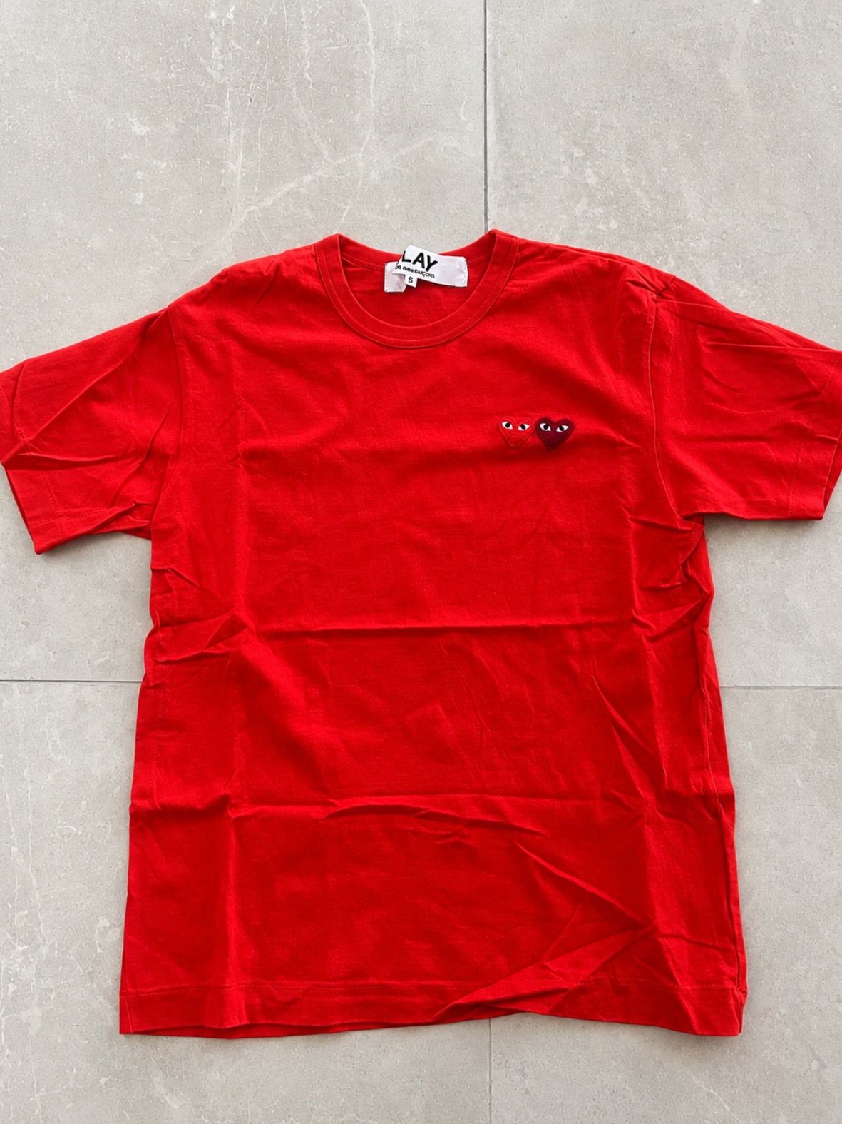 Red Comme des Garçons t shirt 