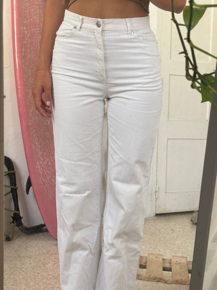 Monki white jeans cord