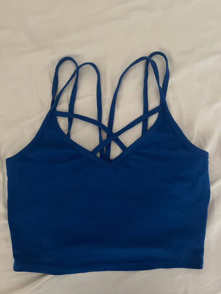 Blue crop top