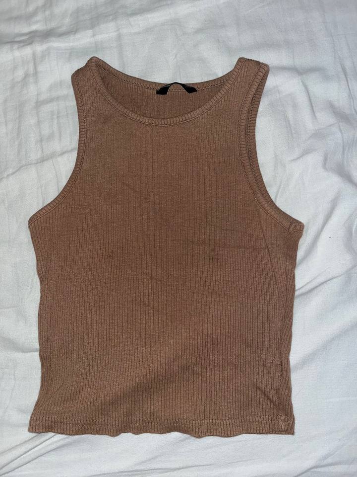 Brown crop top