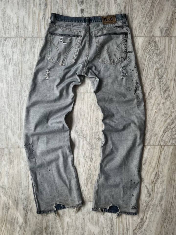 Dolce Gabbana Fw2002 Inside out oil spill denim 