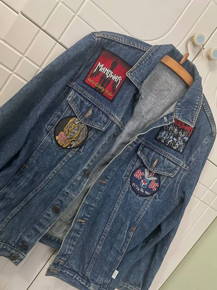 80s heavy metal denim jacket