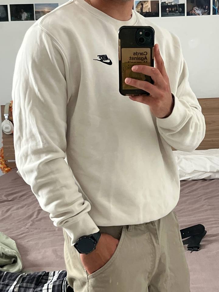 Nike white sweater